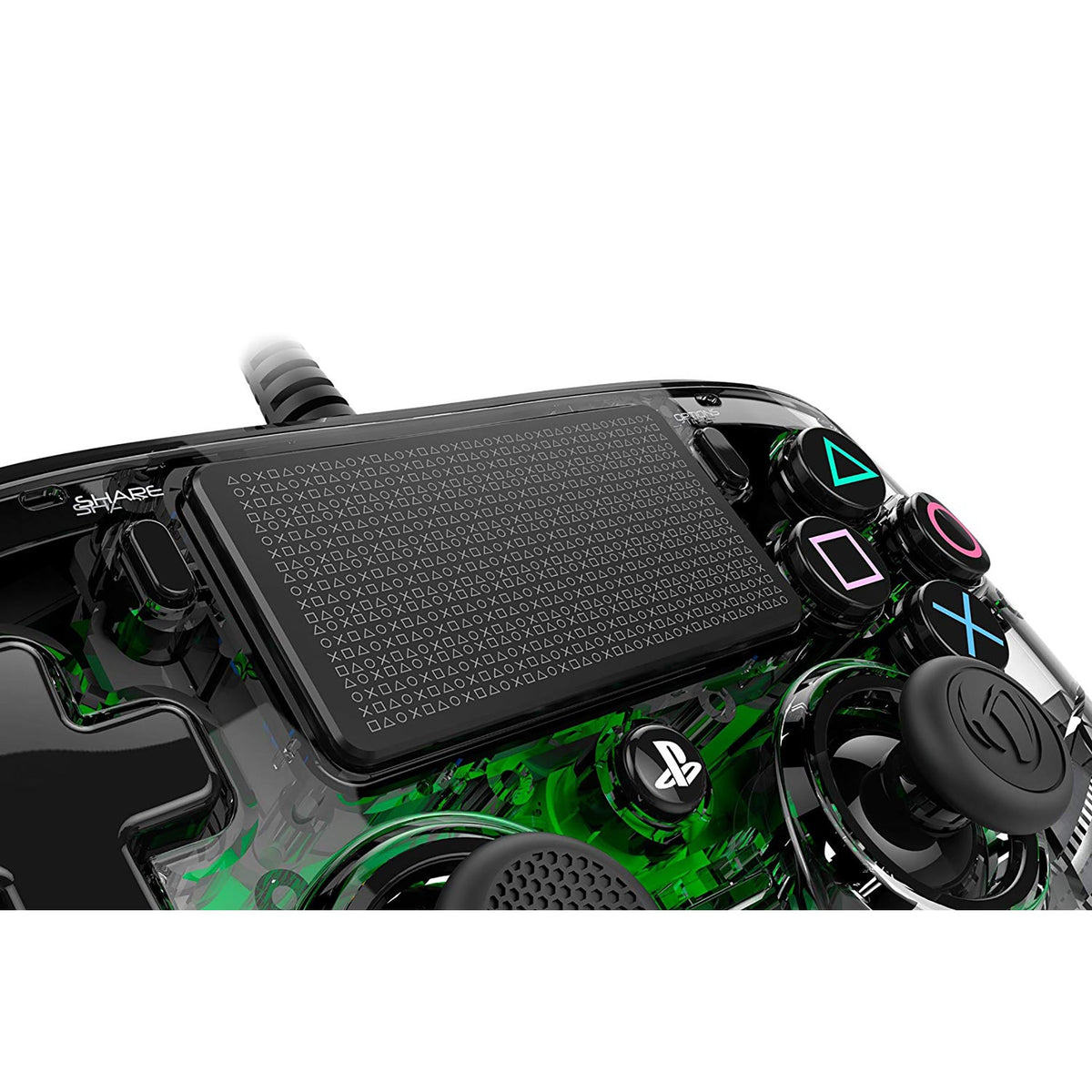 Nacon Wired Illuminated Compact Controller for PS4 - Green