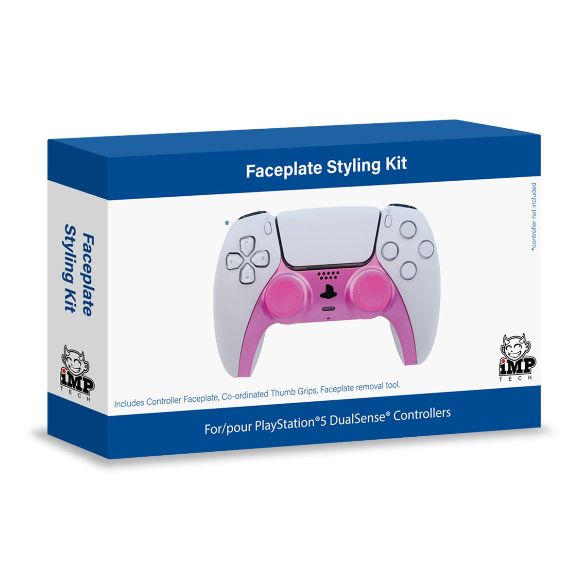 iMP Tech PS5 DualSense Controller Pink Faceplate Styling Kit