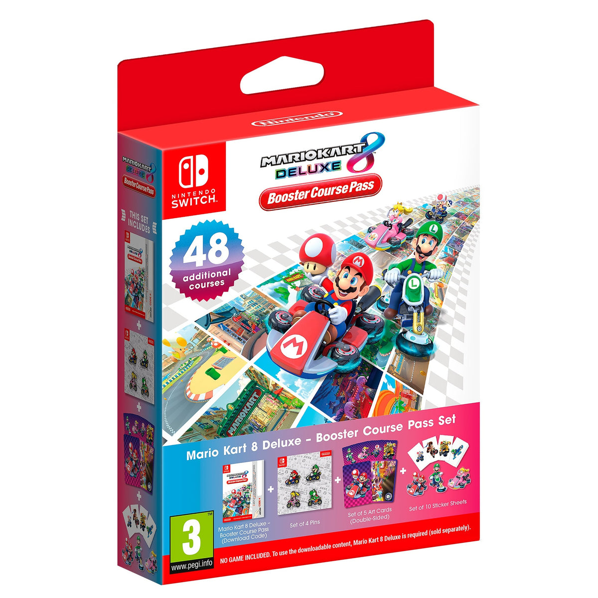 Mario Kart 8 Deluxe – Booster Course Pass Set for Nintendo Switch (Code in Box)