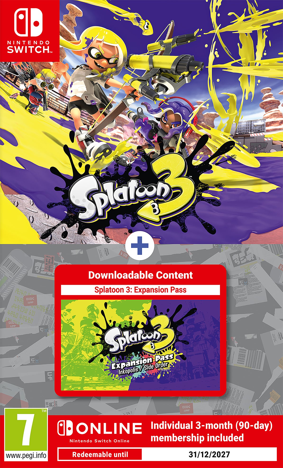 Splatoon 3 + Expansion Pass + NSO 3-Month Membership (Disc)