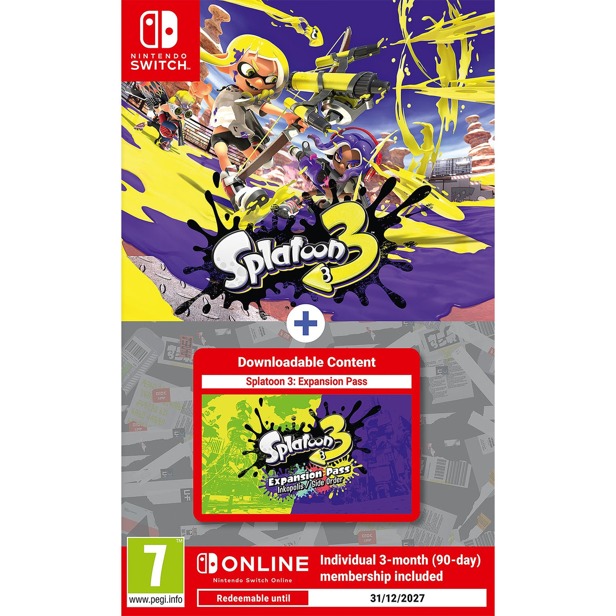Splatoon 3 + Expansion Pass + NSO 3-Month Membership (Disc)