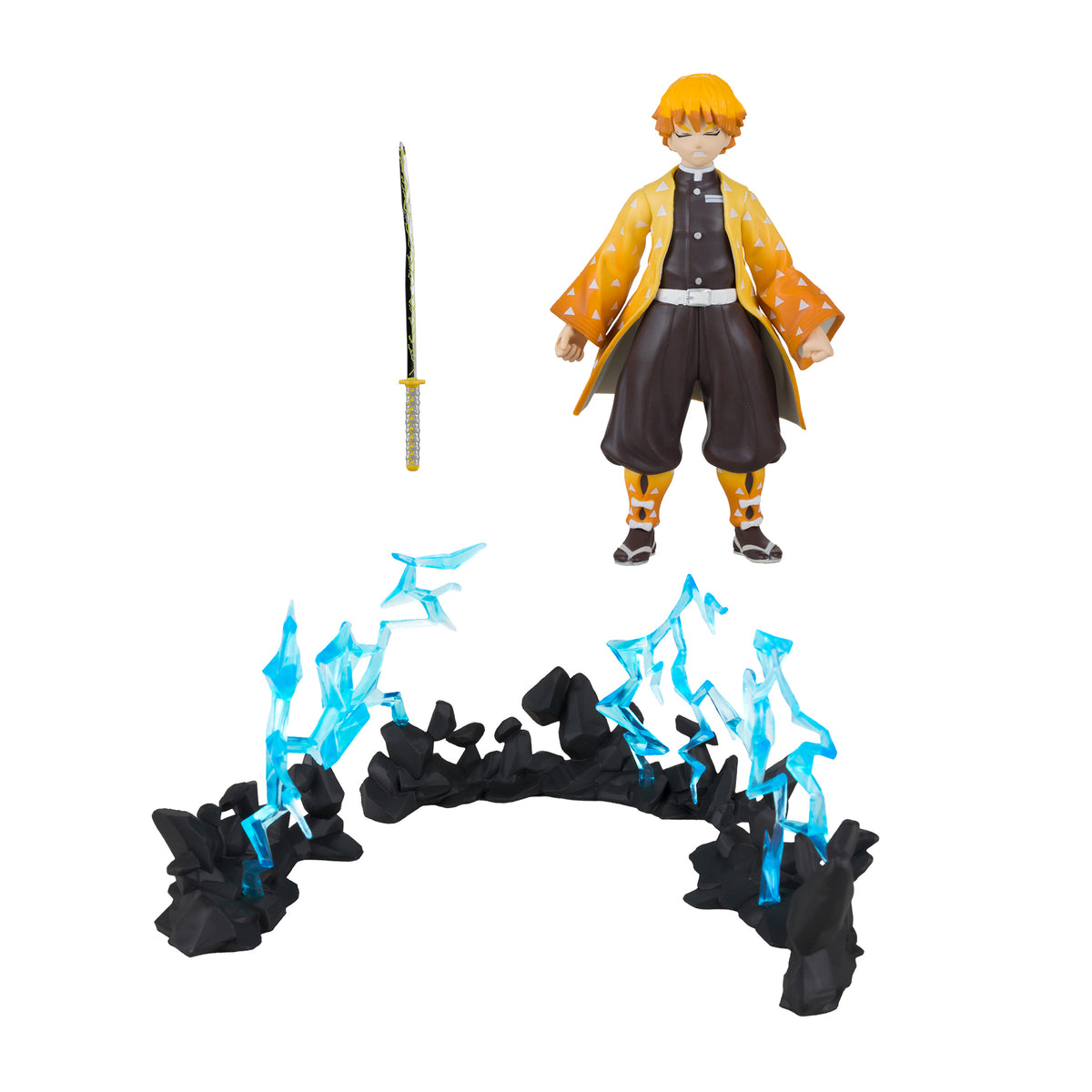 McFarlane Toys Demon Slayer Zenitsu Agatsuma Thunder Breathing First Form Deluxe 5-Inch Action Figure