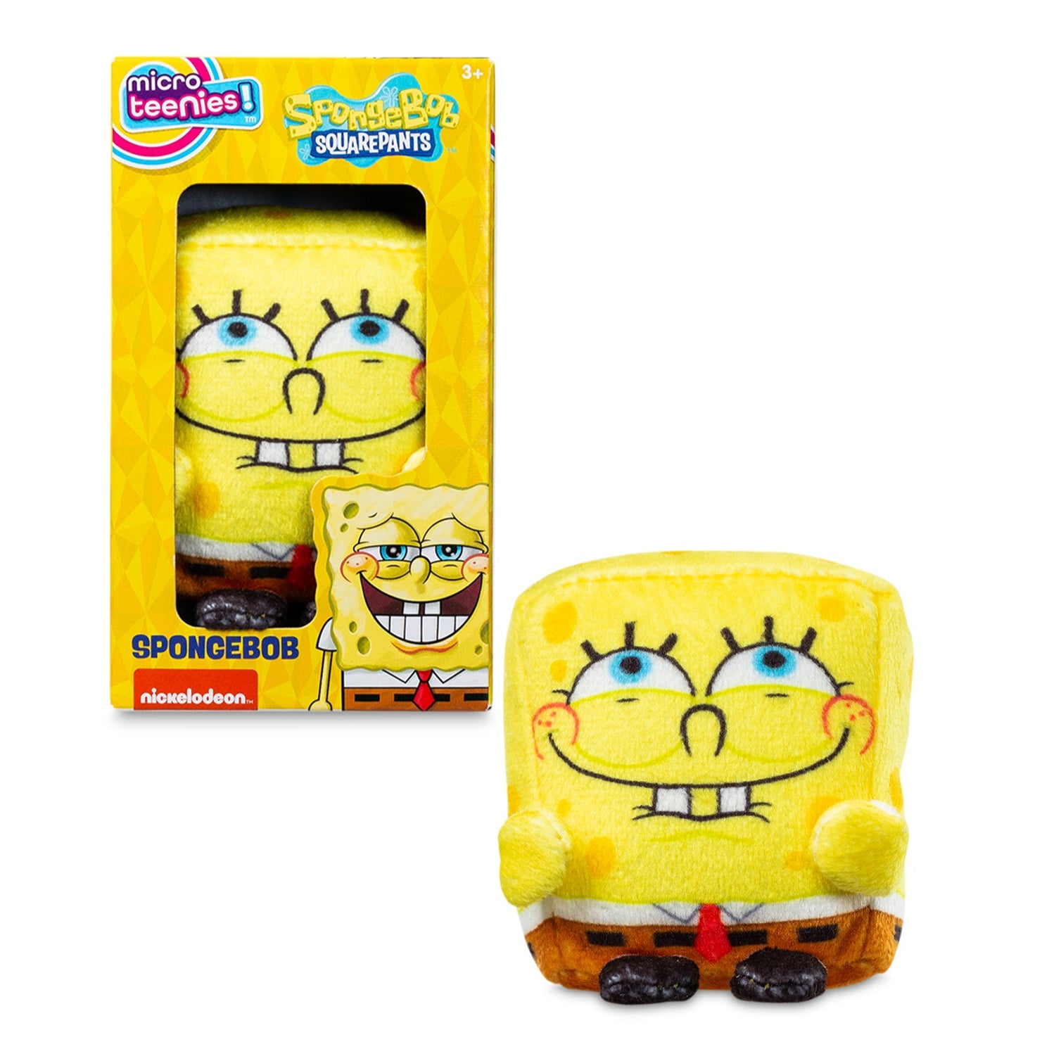 Micro Teenies 3-inch Plush Spongebob Squarepants -Silly Spongebob