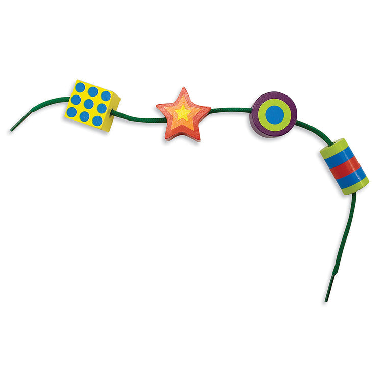 Melissa & Doug Wooden Lacing Beads in a Box