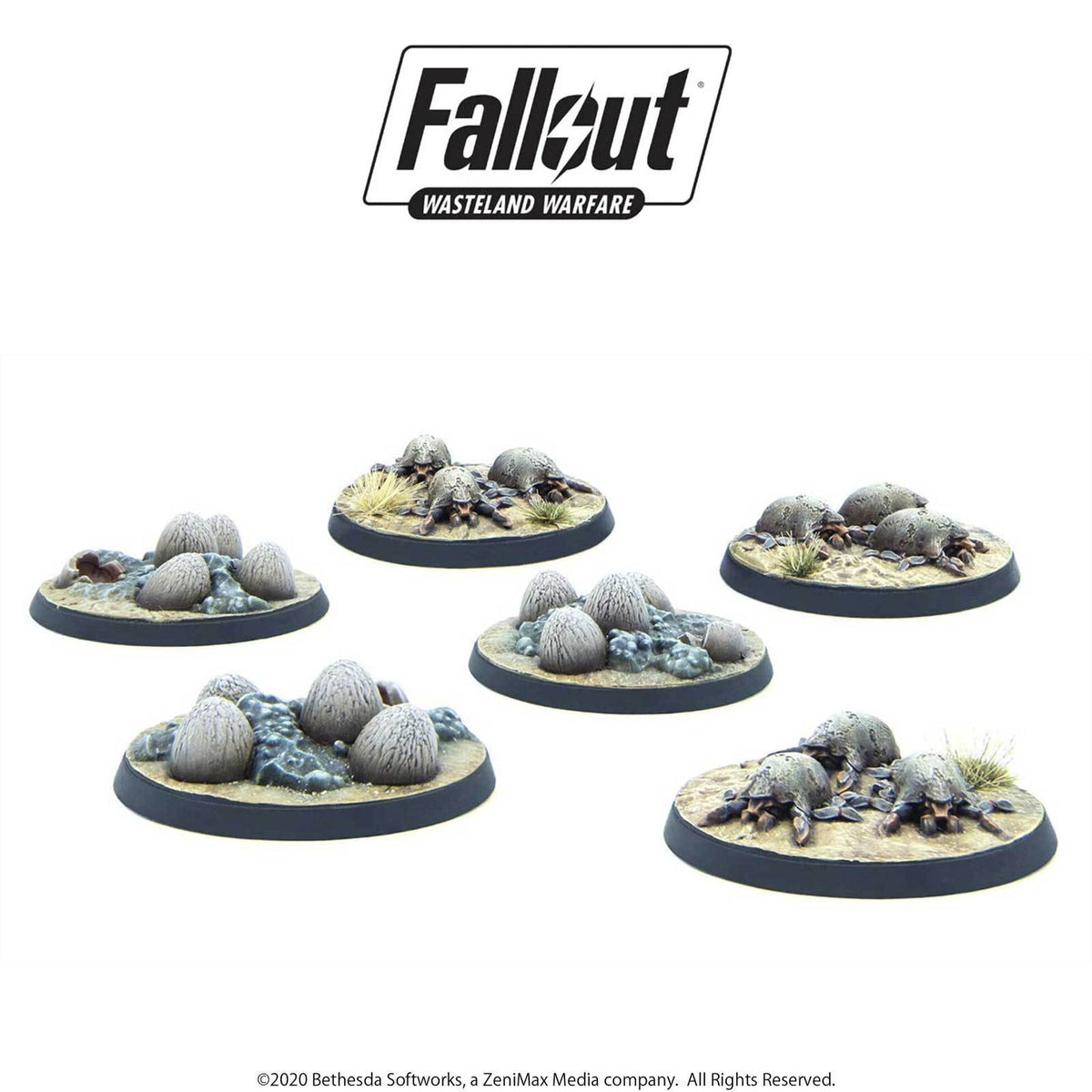 Fallout: Wasteland Warfare – Mirelurk Hatchlings + Eggs Miniatures Set