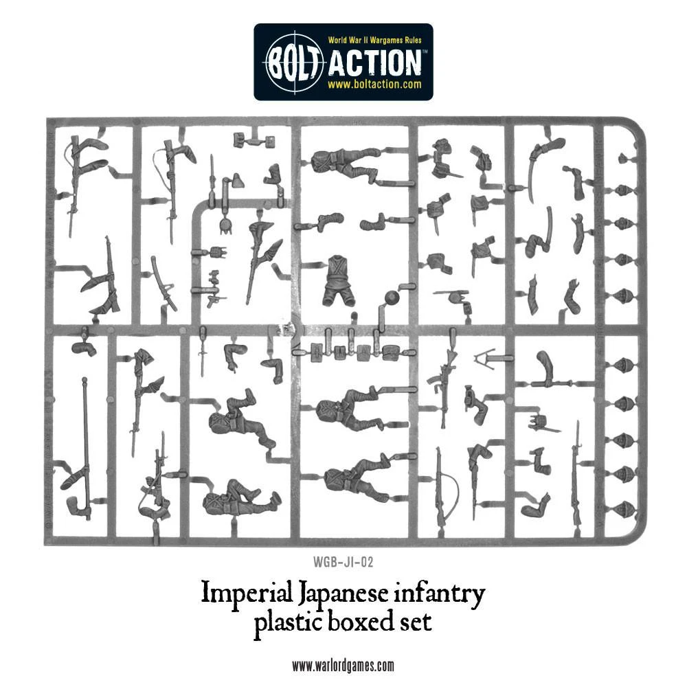 Bolt Action Imperial Japanese Infantry 30-Miniature Plastic Boxed Set