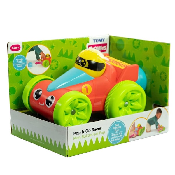 Funko Pop! Vinyl Toomies Pop & Go Racer Ball Popping Push Toy