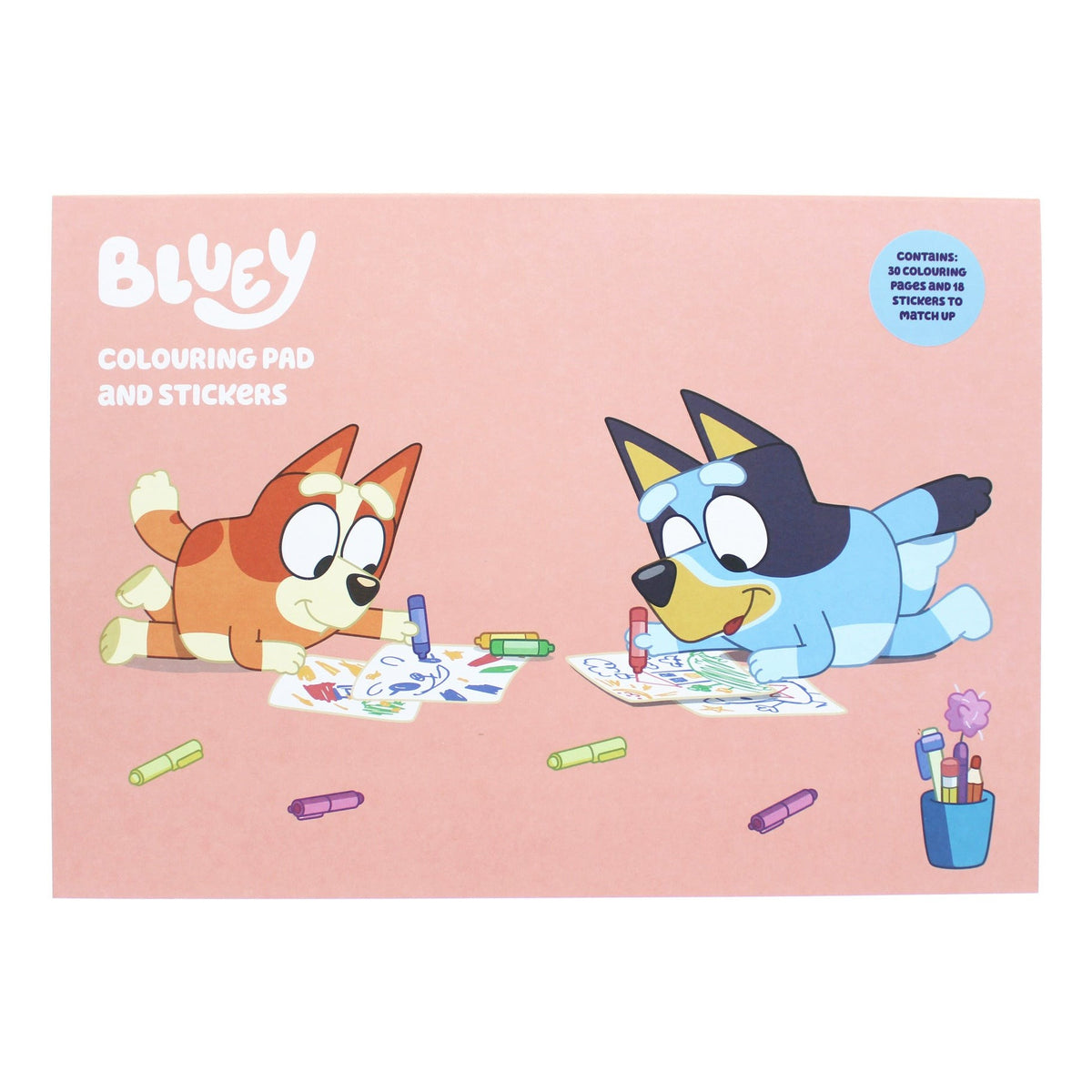Bluey A4 Colouring Pad with Stickers