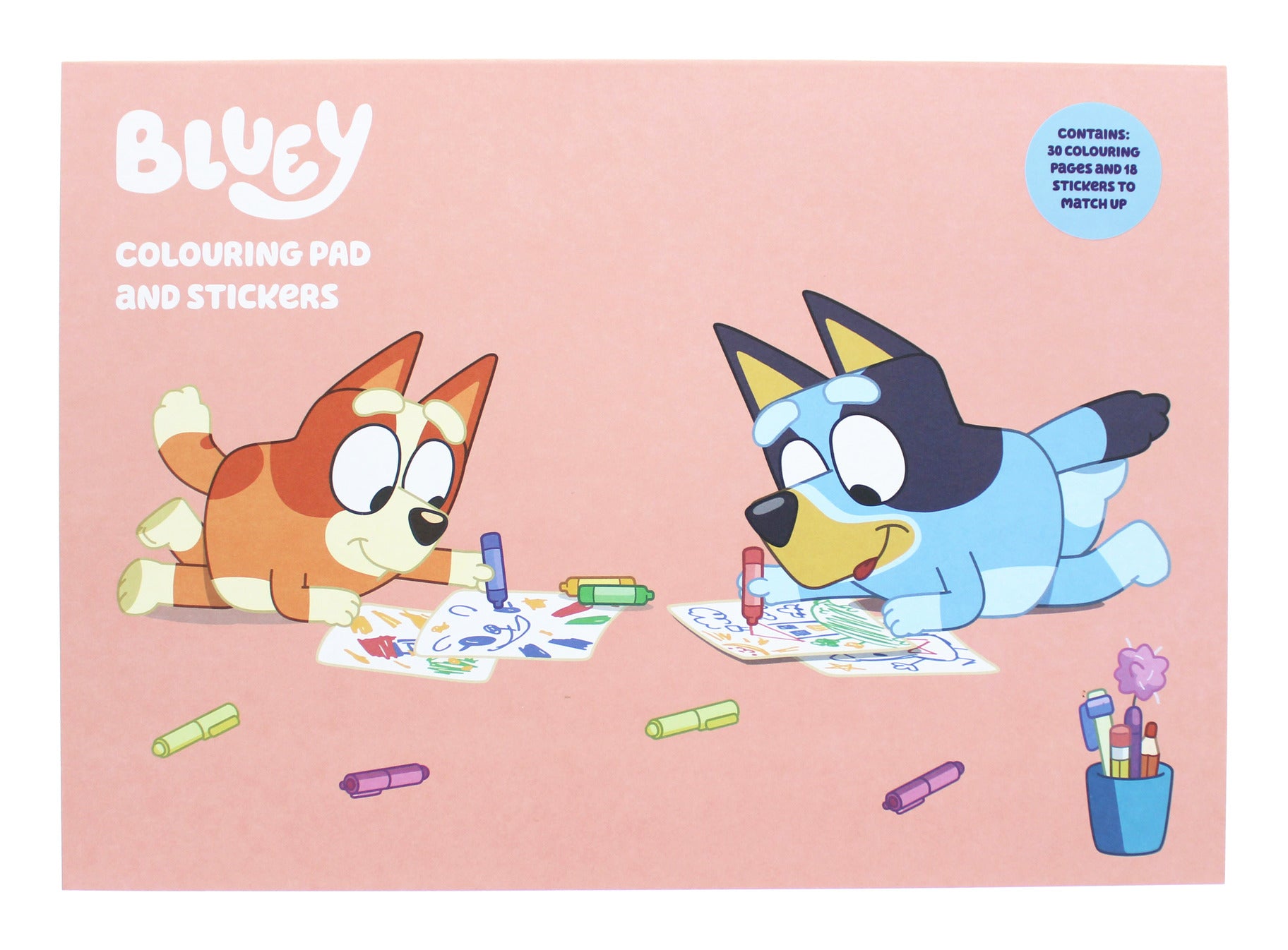 Bluey A4 Colouring Pad with Stickers