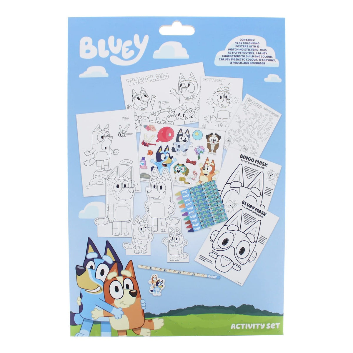 Bluey Colouring & Activity Set with Masks and Crayons