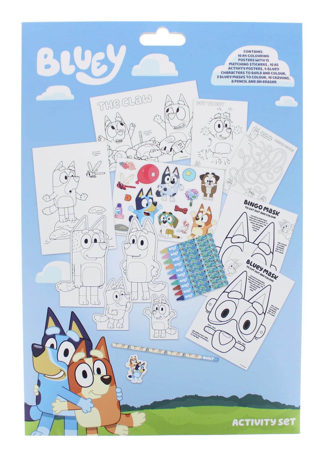 Bluey Colouring & Activity Set with Masks and Crayons