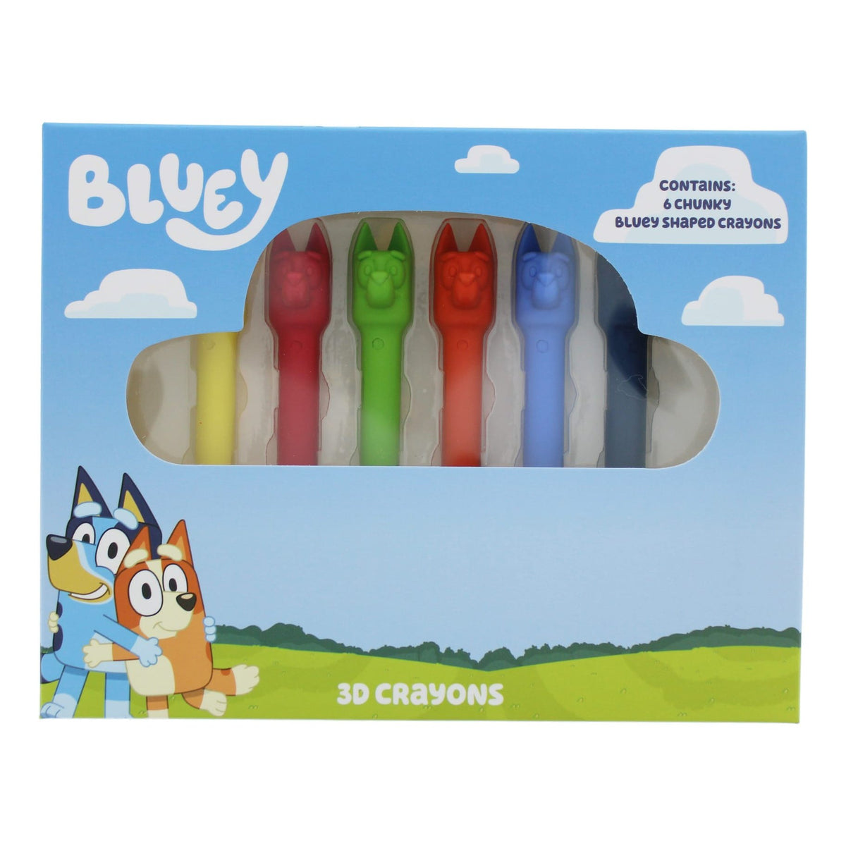 Bluey 3D Shaped Crayons Set of 6