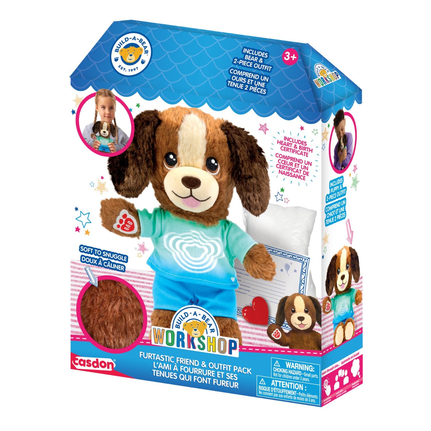 Casdon Build-A-Bear Workshop Furtastic Puppy Friend & Outfit Pack