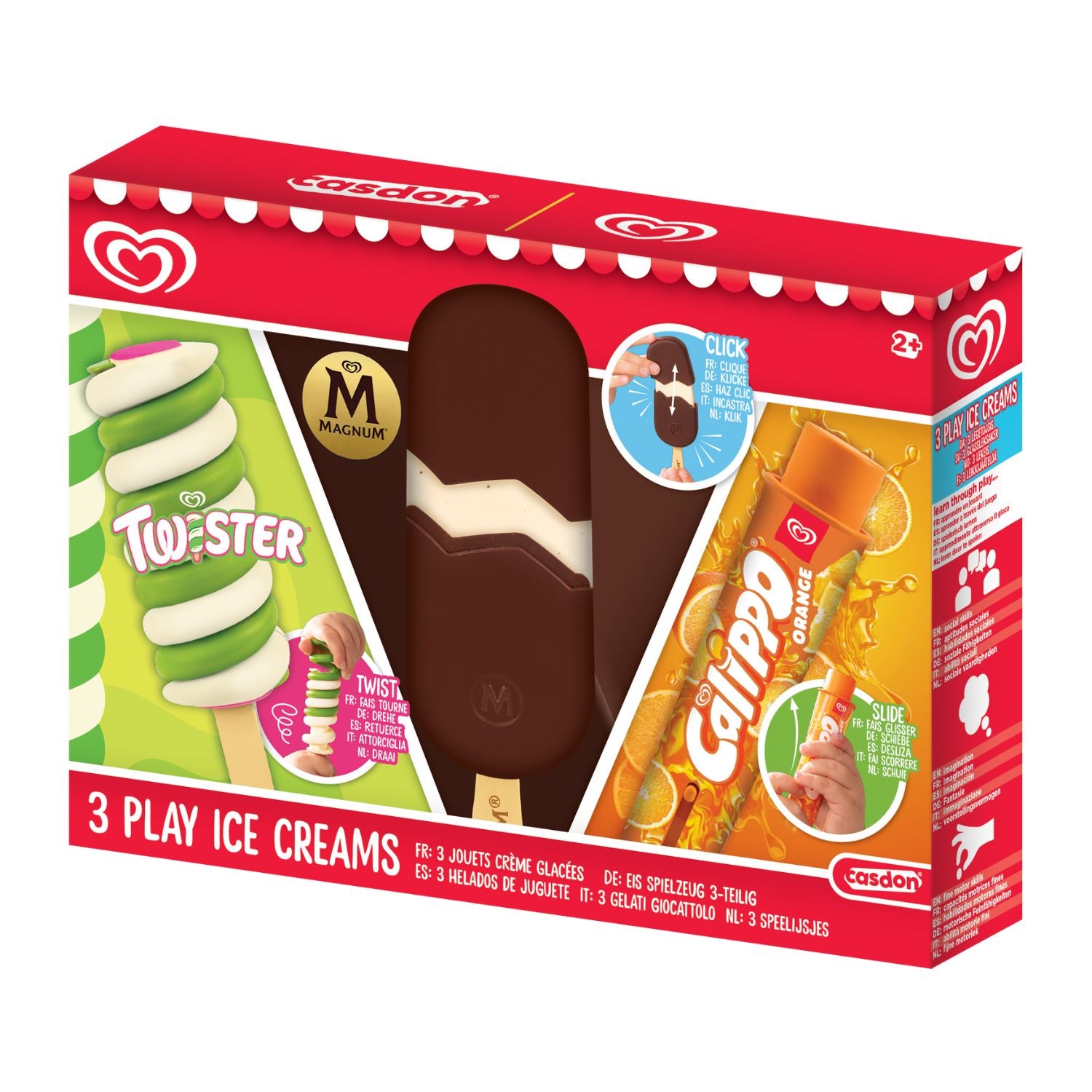 Casdon Walls 3 Play Ice Creams Set
