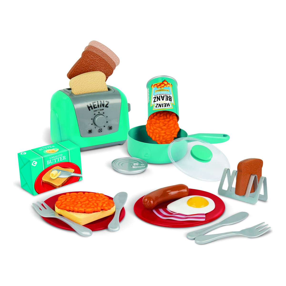 Casdon Heinz All-Day Breakfast Cook Set – 20-Piece Pretend Play Kitchen Set