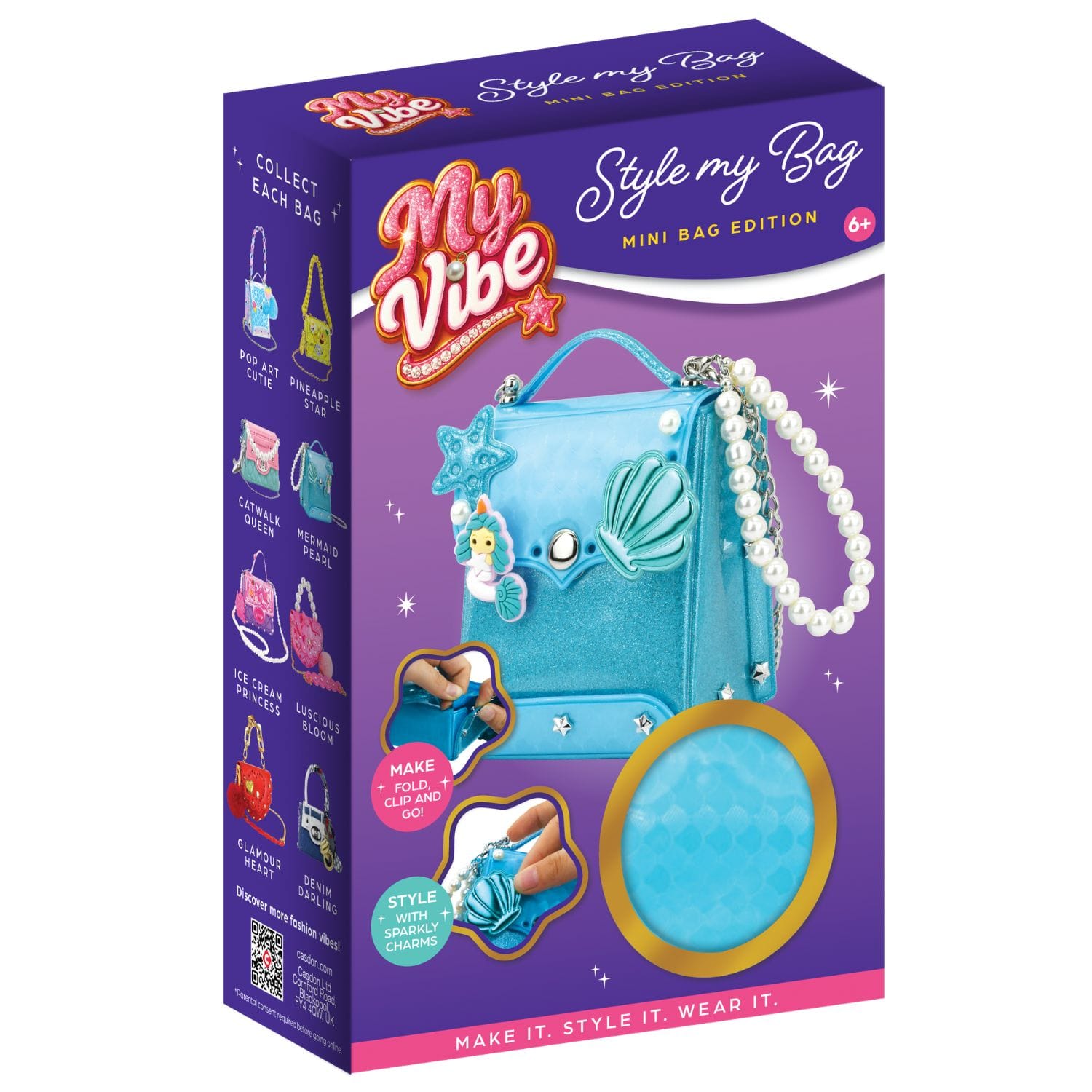 Casdon My Vibe Style My Bag Mermaid Pearl DIY Mini Handbag Kit