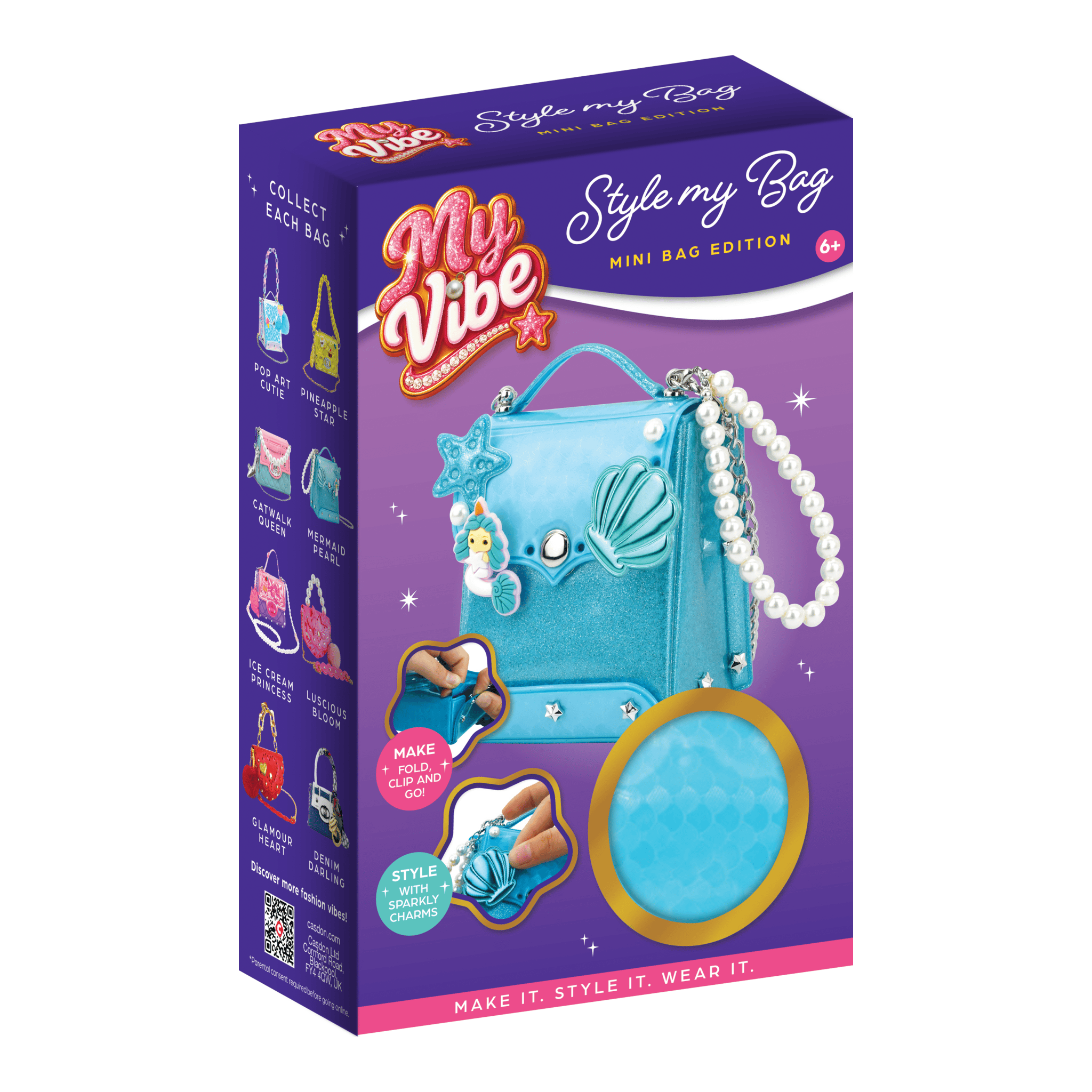 Casdon My Vibe Style My Bag Mermaid Pearl DIY Mini Handbag Kit