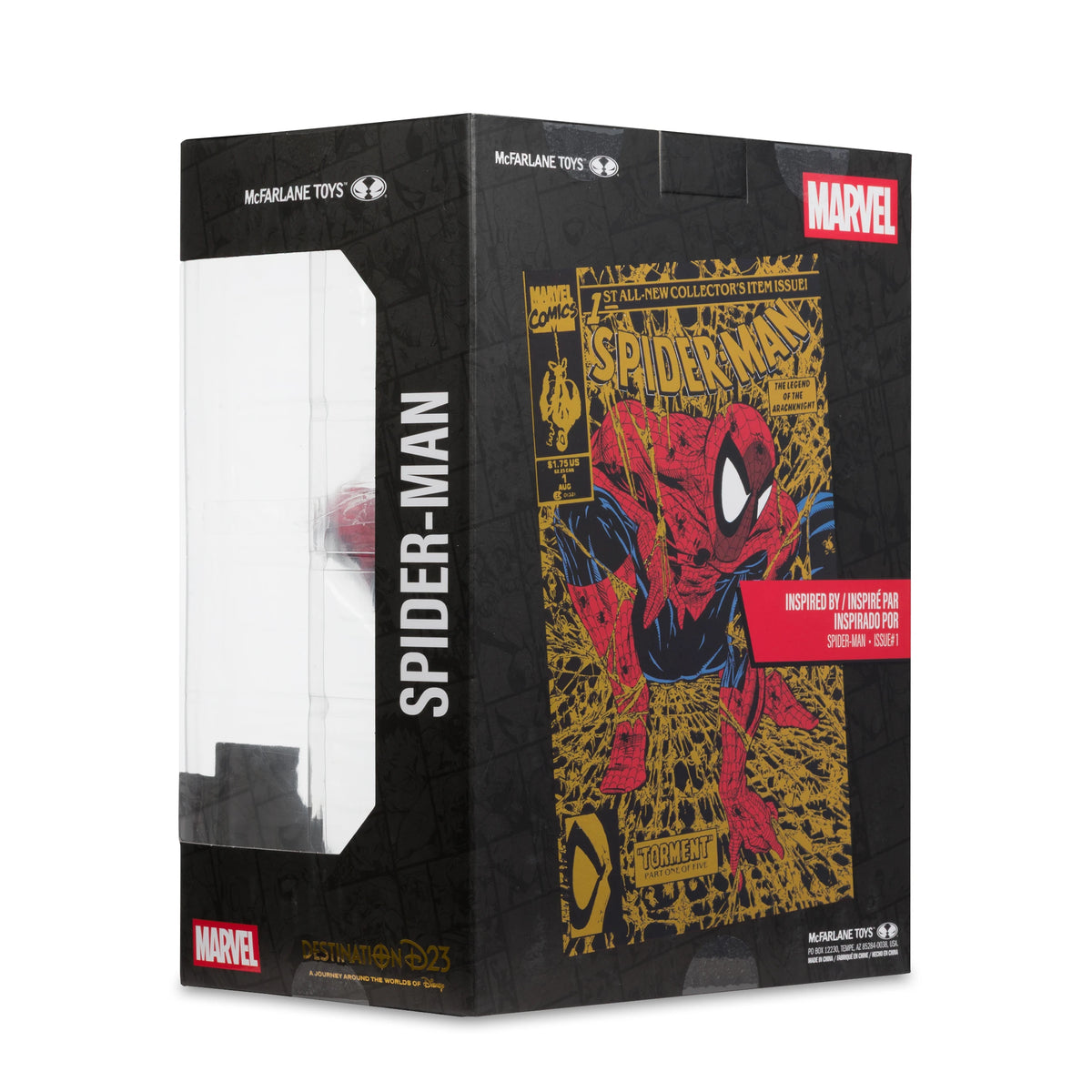 McFarlane Toys Marvel Spider-Man #1 Black & Gold Edition Gold Label D23 Exclusive 1:6 Collectible
