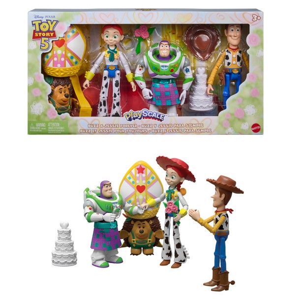 Disney Pixar Toy Story 5 Buzz & Jessie Forever PlayScale 4-Figure Set