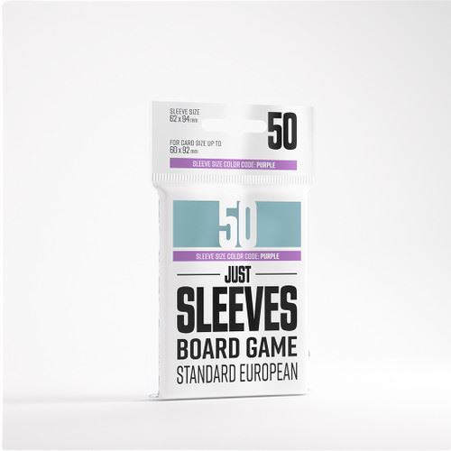 Gamegenic Just Sleeves Standard European Card Sleeves, 50 Pack