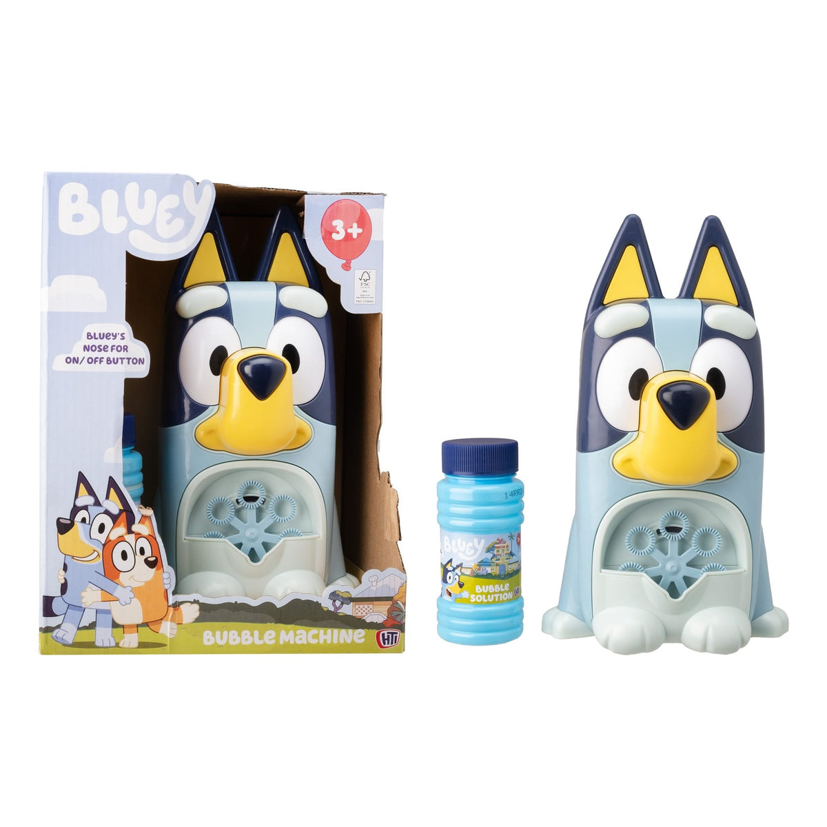 HTI Bluey Character Bubble Machine with 118ml Bubble Solution