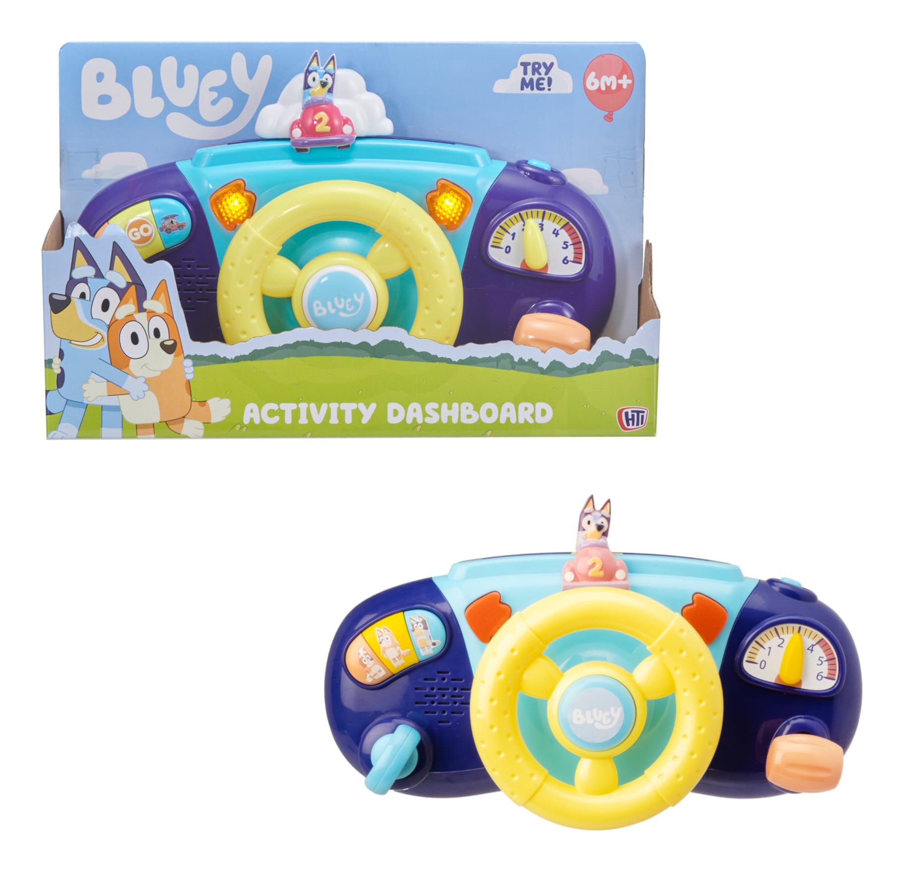 Bluey Activity Dashboard Interactive Steering Wheel Toy