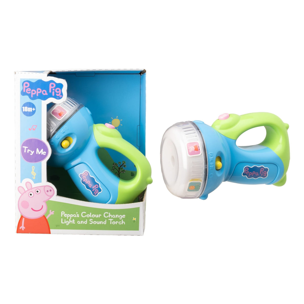 HTI Peppa Pig Colour Change Light and Sound Torch
