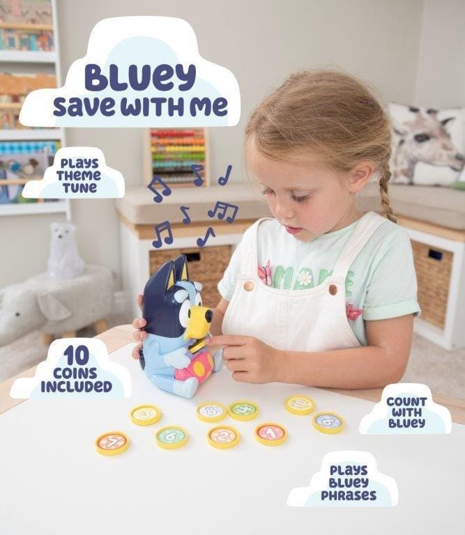 Bluey Save With Bluey Interactive Money Box Toy
