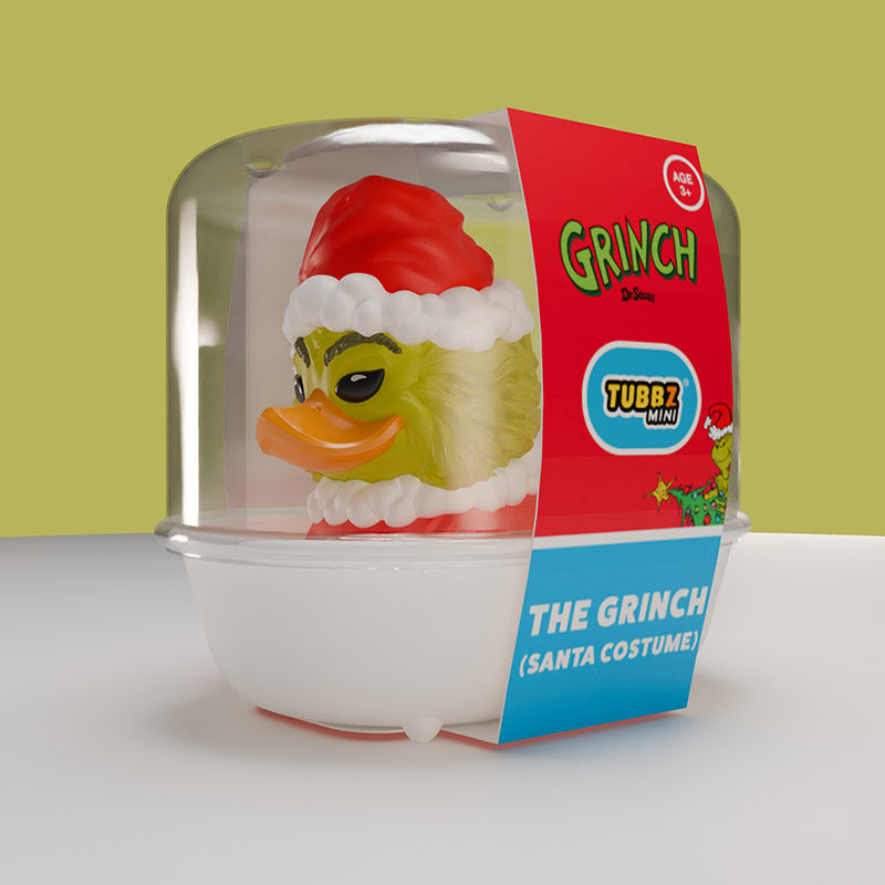 The Grinch Santa Outfit Mini TUBBZ Collectible Duck by Numskull