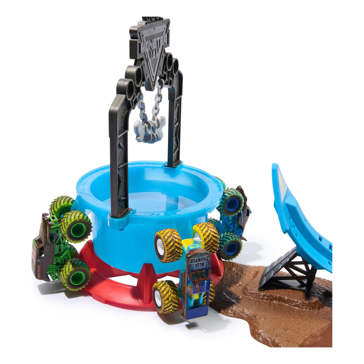 Monster Jam Mud Blasters 1:64 Dunk Tank Playset with Monster Mutt Dalmatian