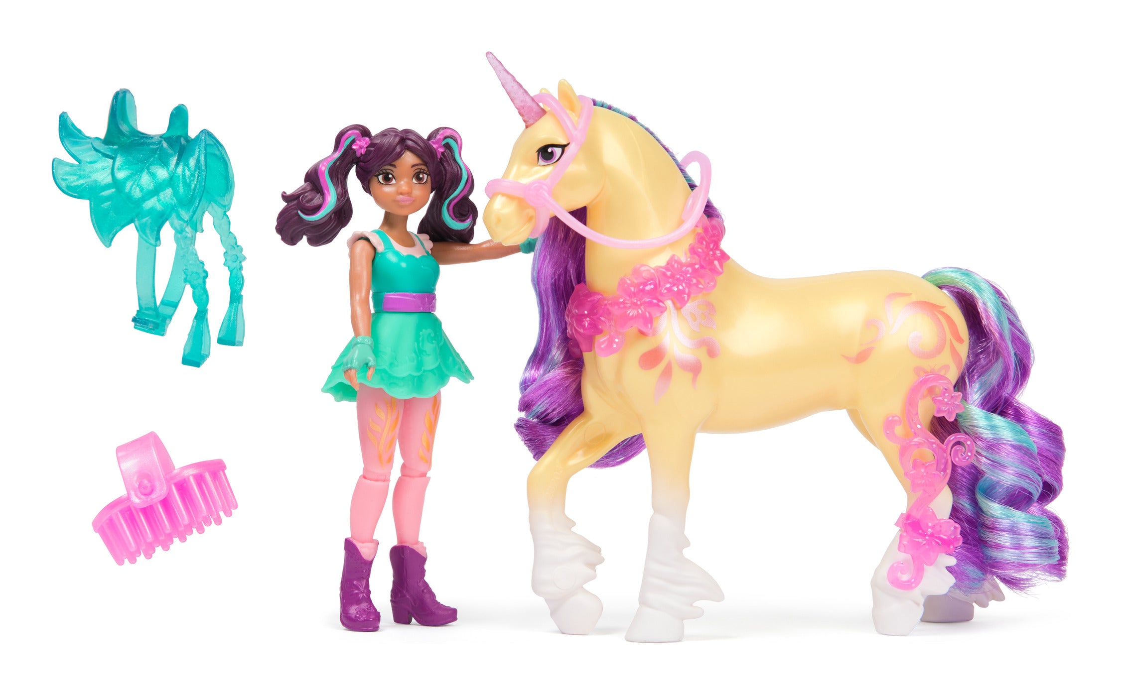 Unicorn Academy Ava & Leaf Small Doll and Unicorn Set