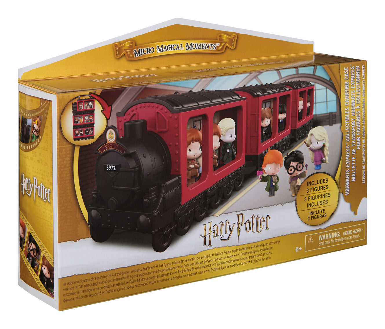 Harry Potter Micro Magical Moments Hogwarts Express Collectables Display Case with 3 Figures