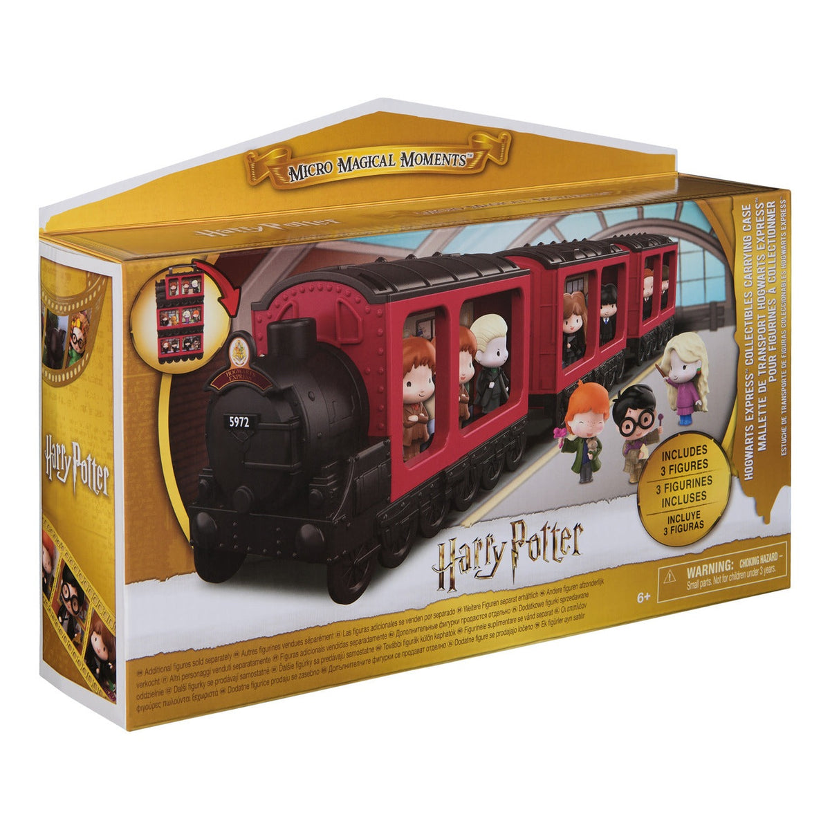 Harry Potter Micro Magical Moments Hogwarts Express Collectables Display Case with 3 Figures