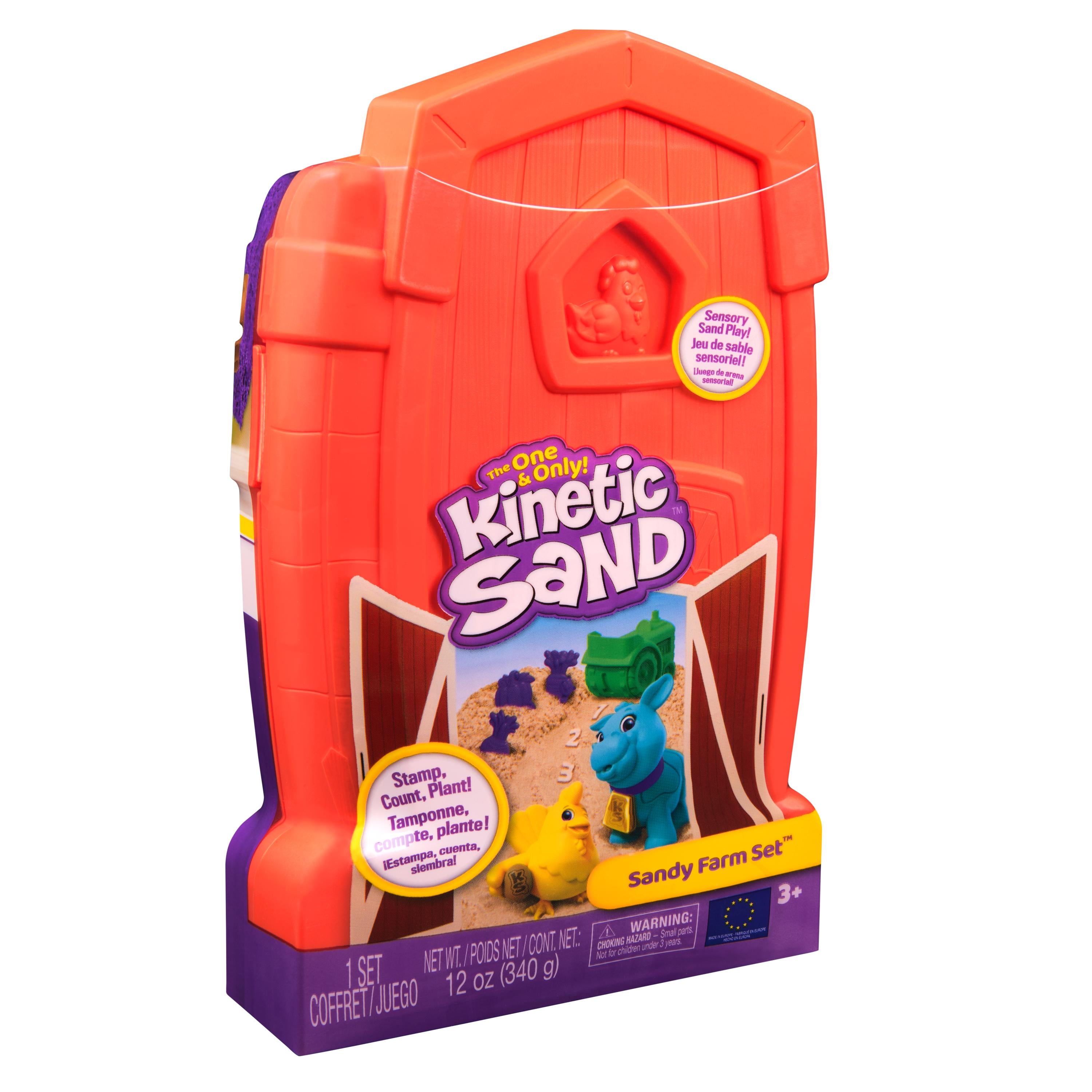 Kinetic Sand Sandy Farm Set with 340g Sand and 6 Tools