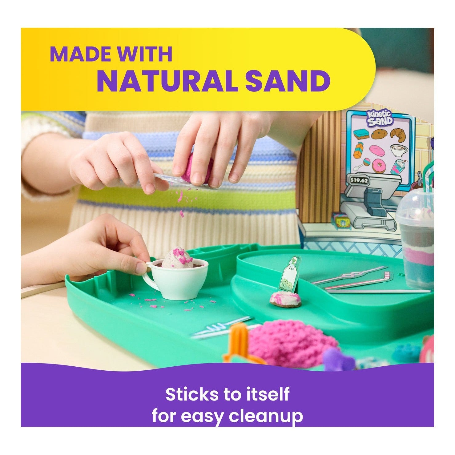 Kinetic Sand Café Case Playset with 793g Sand