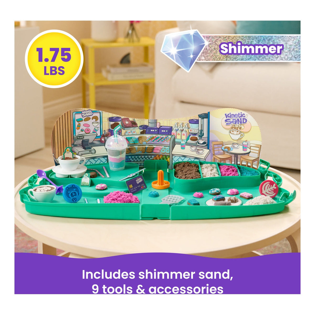 Kinetic Sand Café Case Playset with 793g Sand