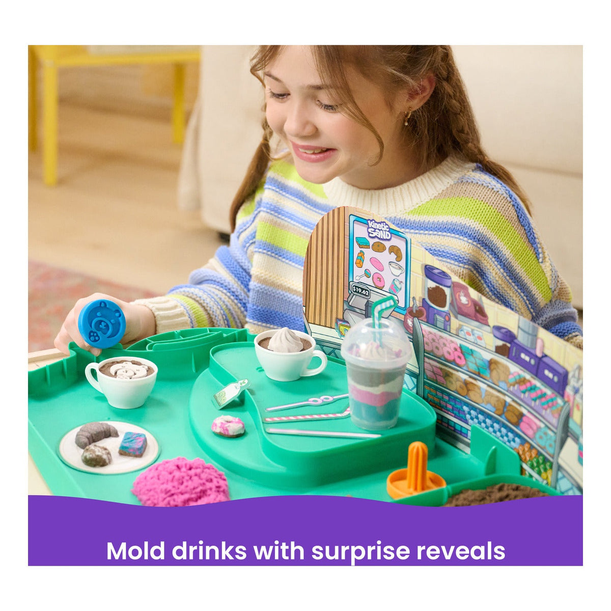 Kinetic Sand Café Case Playset with 793g Sand