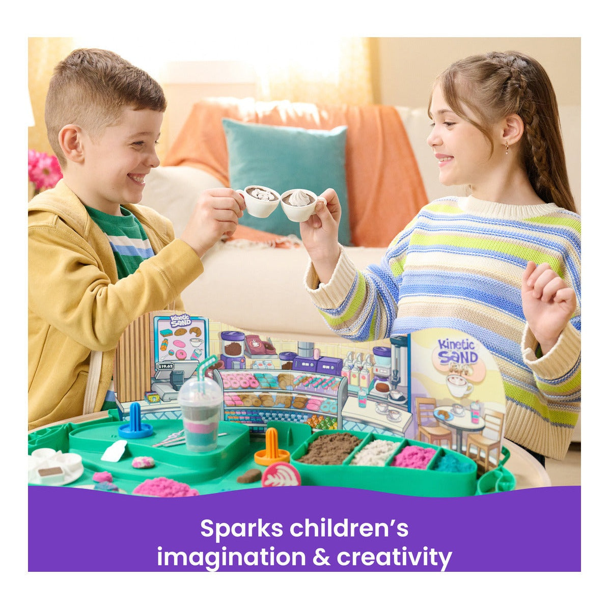 Kinetic Sand Café Case Playset with 793g Sand