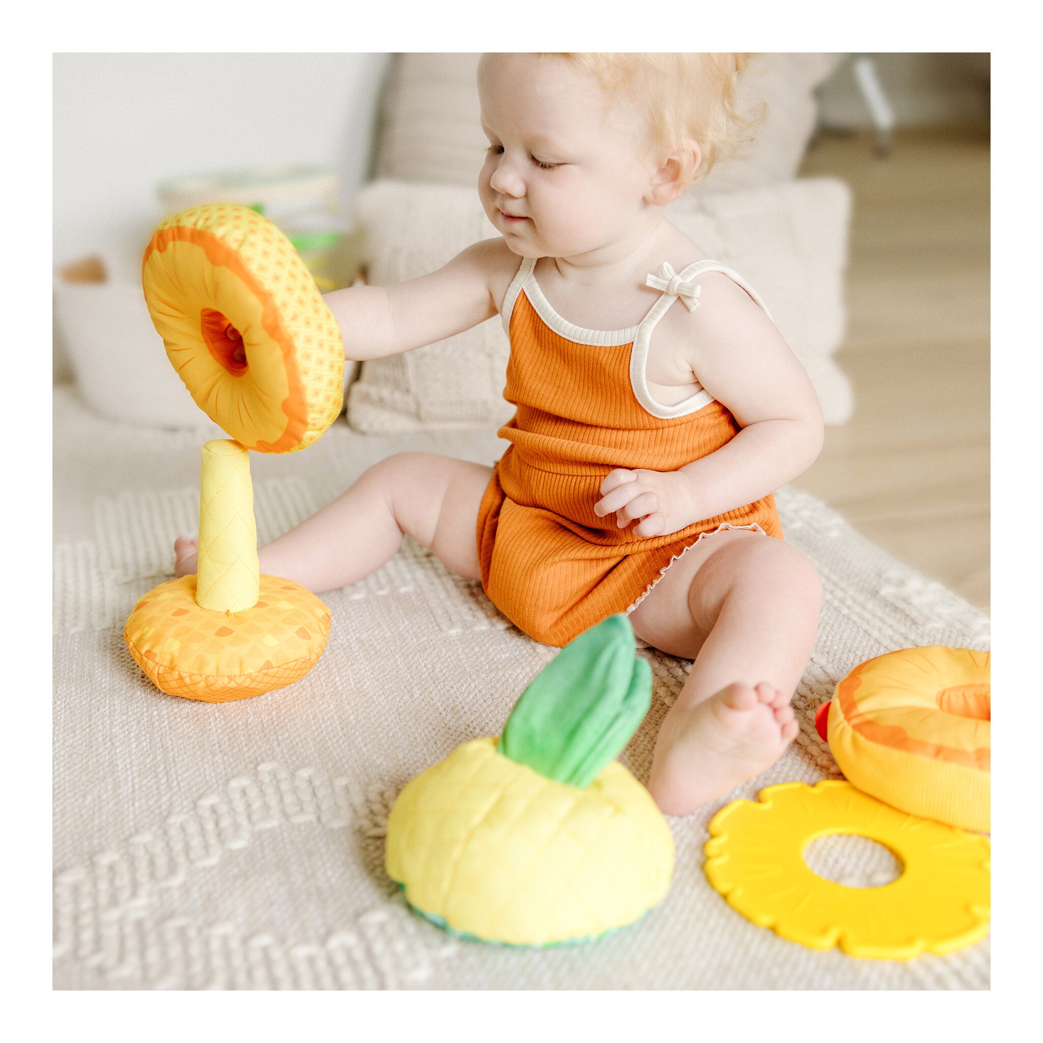 Melissa & Doug Pineapple Soft Stacker Sensory Baby Toy