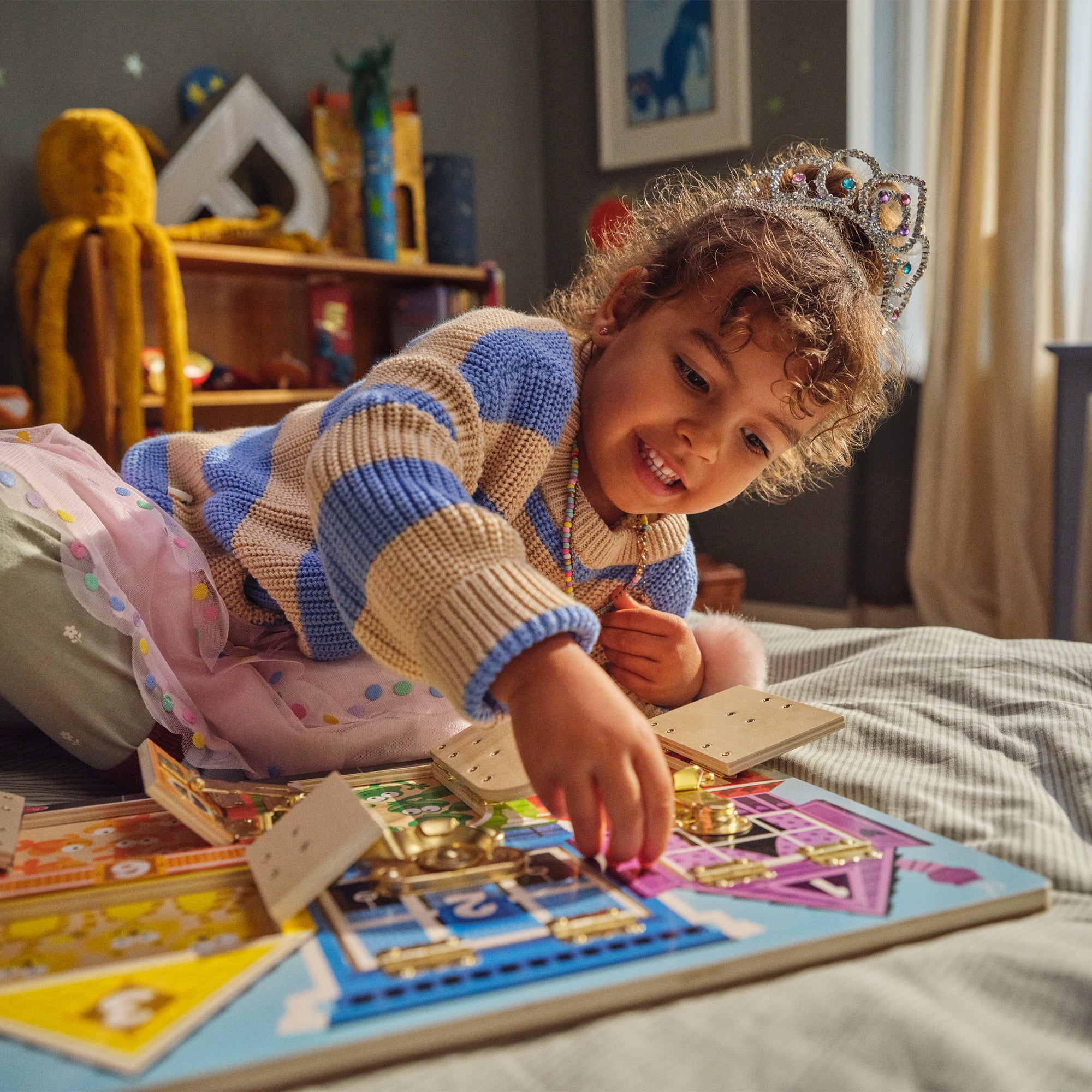 Melissa & Doug Wooden Latches Board Activity Toy