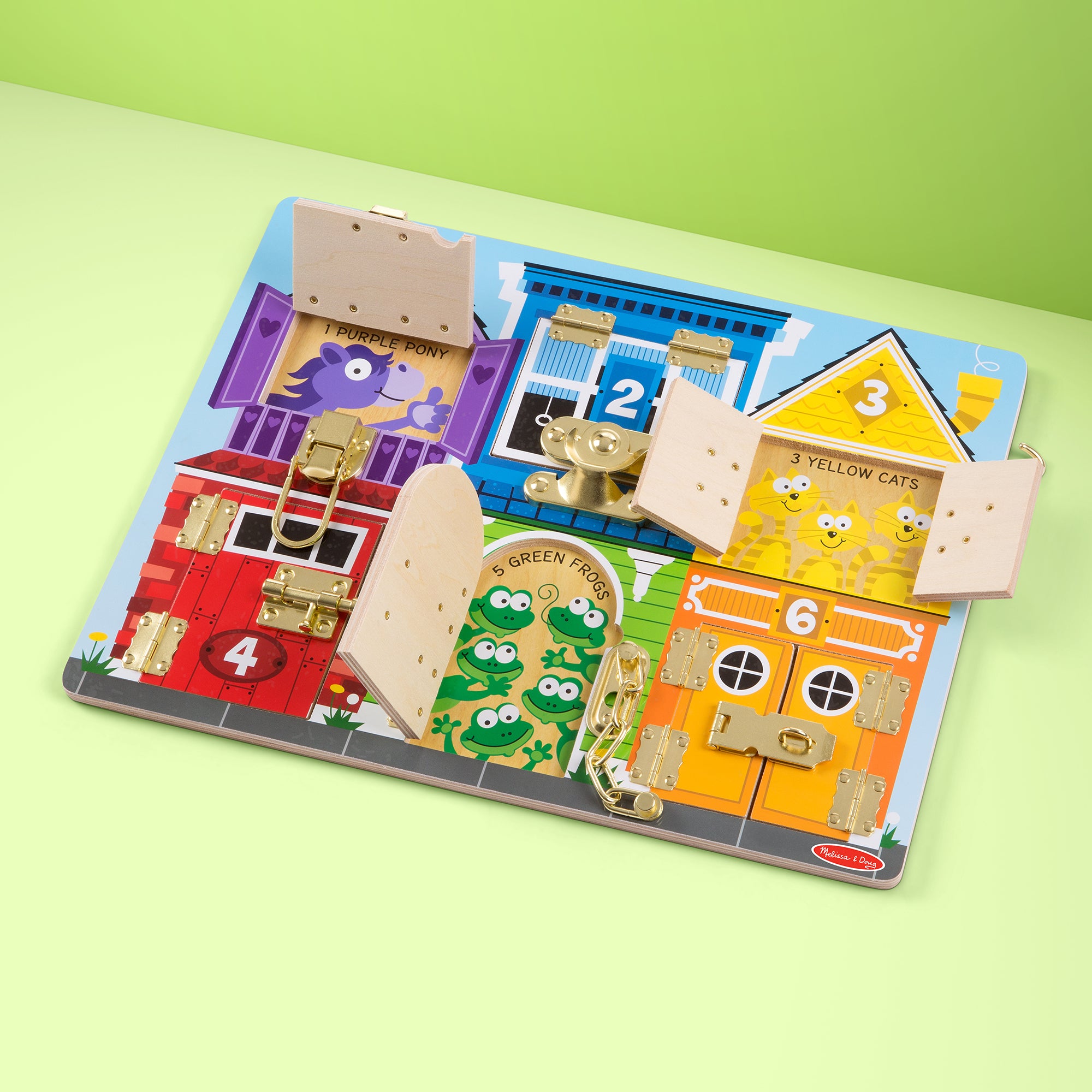 Melissa & Doug Wooden Latches Board Activity Toy