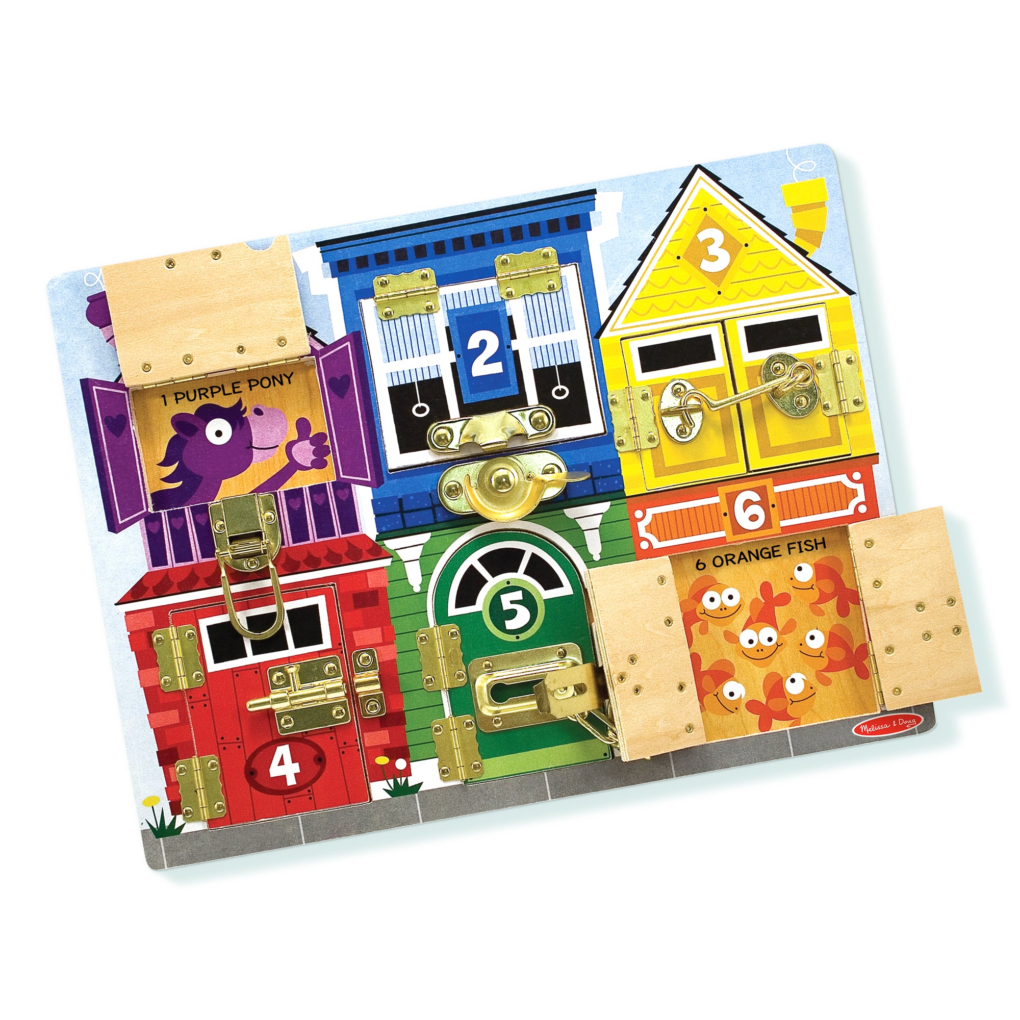 Melissa & Doug Wooden Latches Board Activity Toy