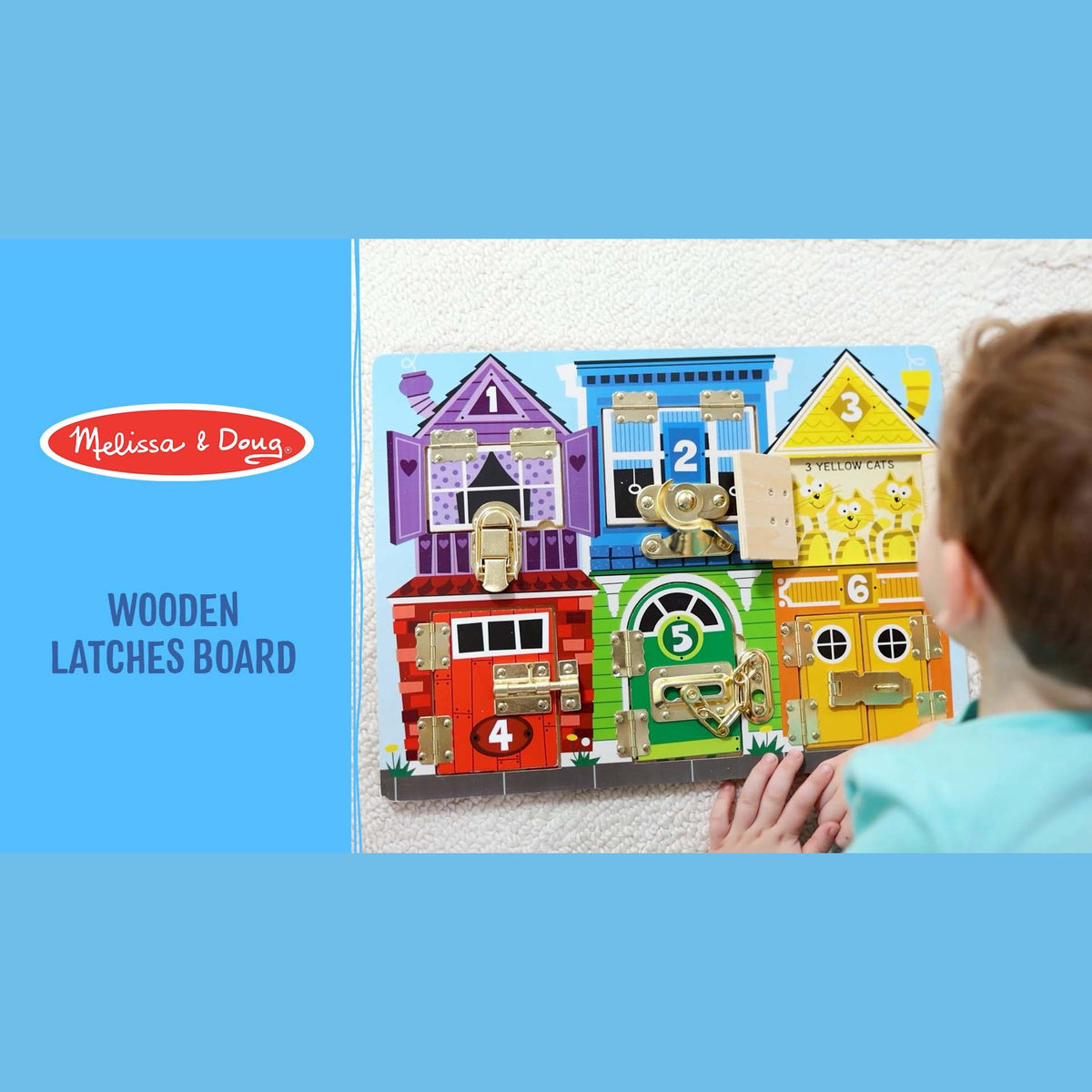 Melissa & Doug Wooden Latches Board Activity Toy