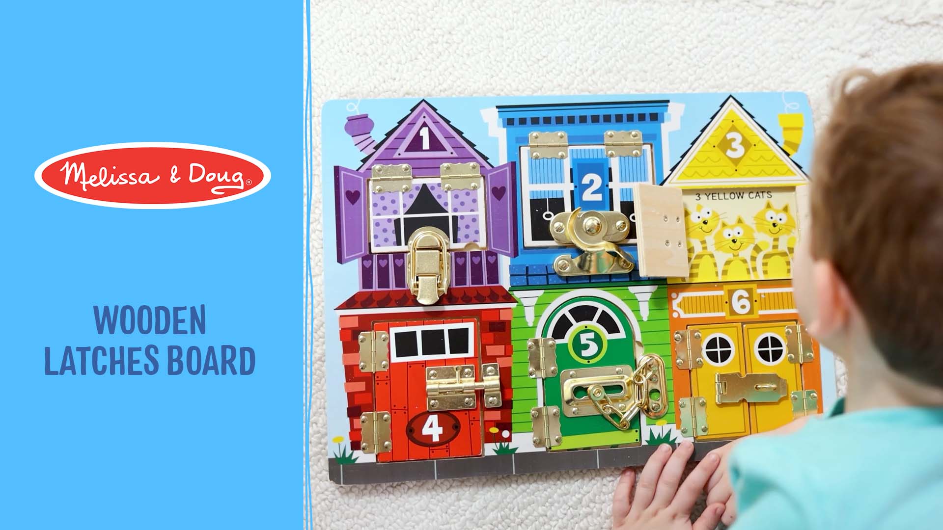 Melissa & Doug Wooden Latches Board Activity Toy