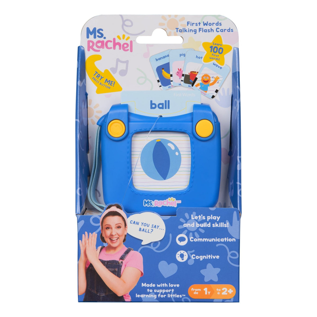 Ms. Rachel First Words Talking Flash Cards with Electronic Reader