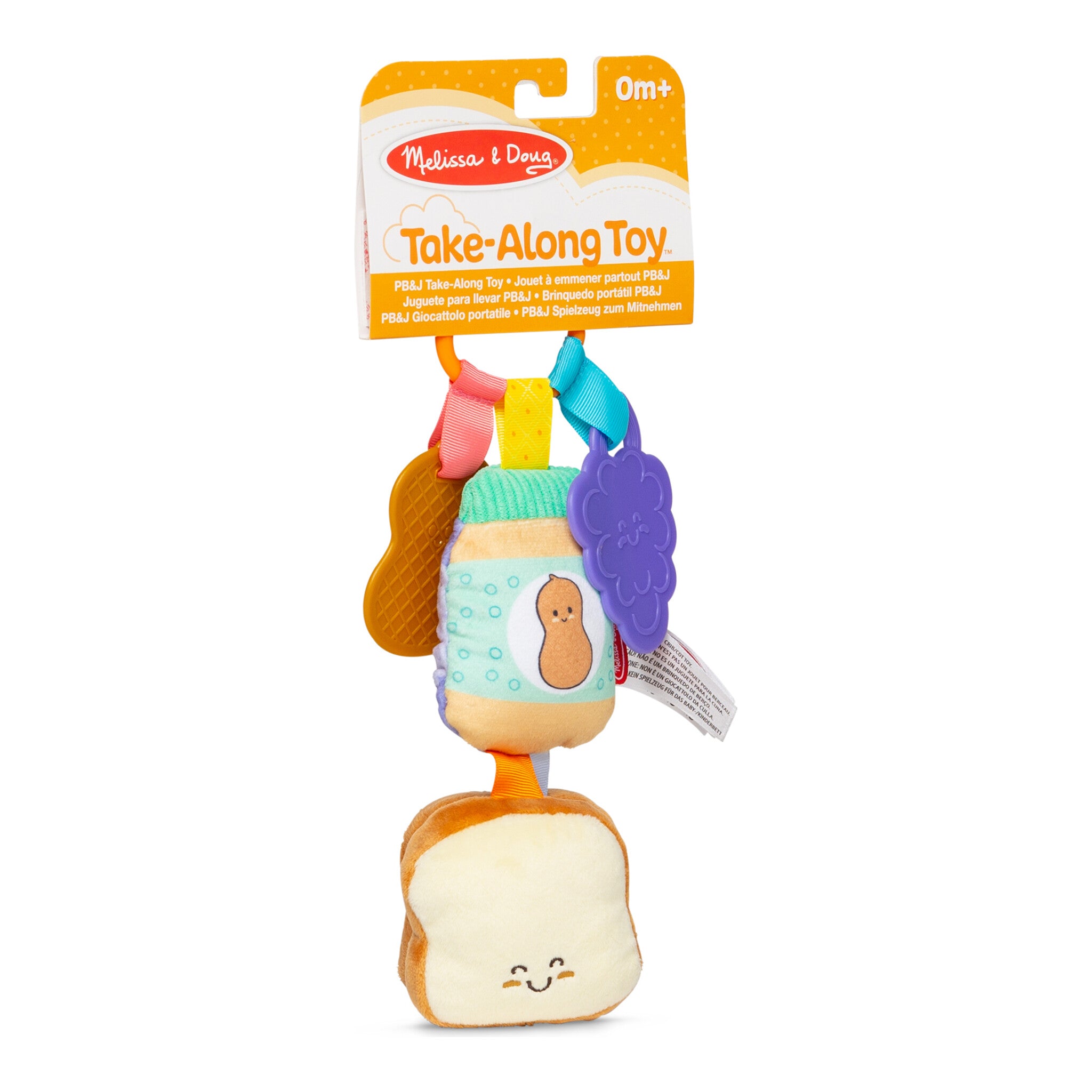 Melissa & Doug PB&J Take-Along Clip-On Infant Toy