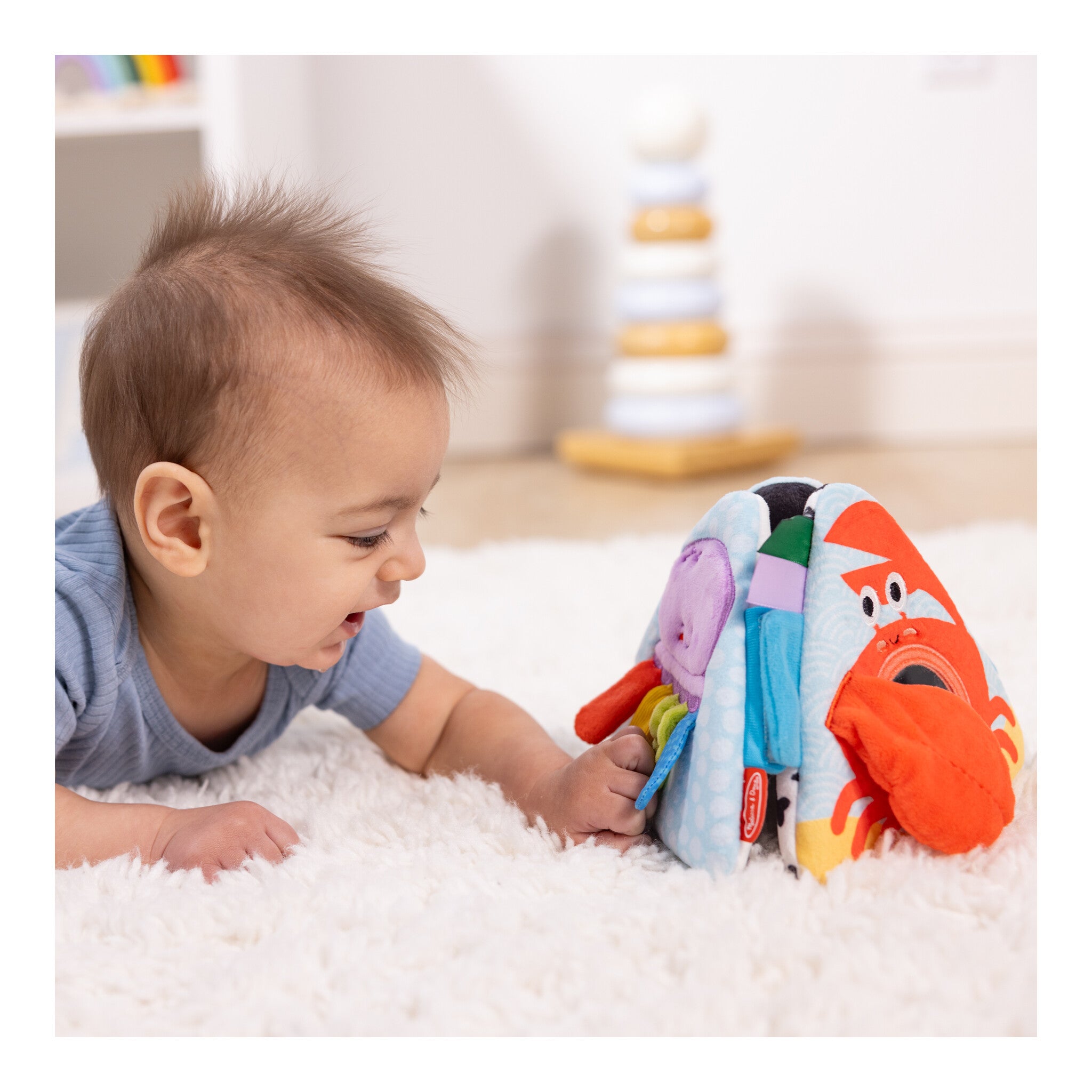 Melissa & Doug Ocean Tummy Time Triangle Baby Toy