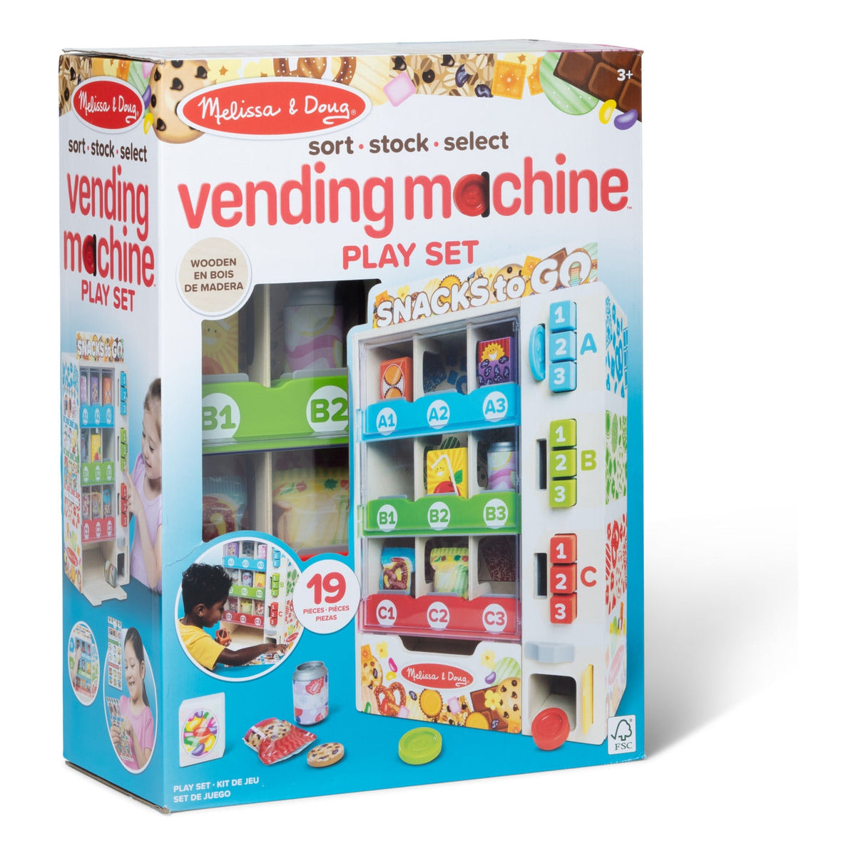 Melissa & Doug Sort, Stock, Select Wooden Vending Machine Play Set