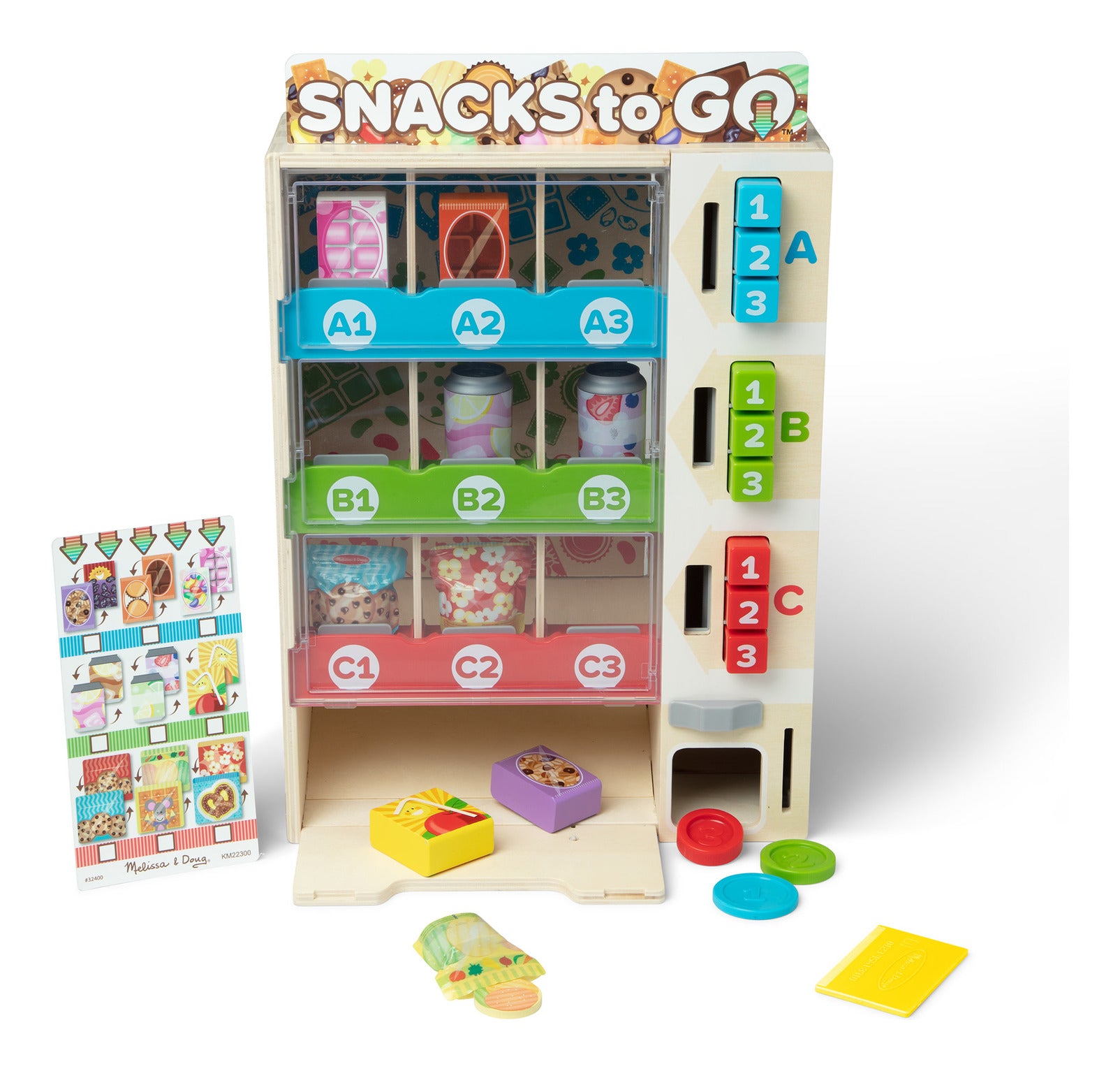 Melissa & Doug Sort, Stock, Select Wooden Vending Machine Play Set