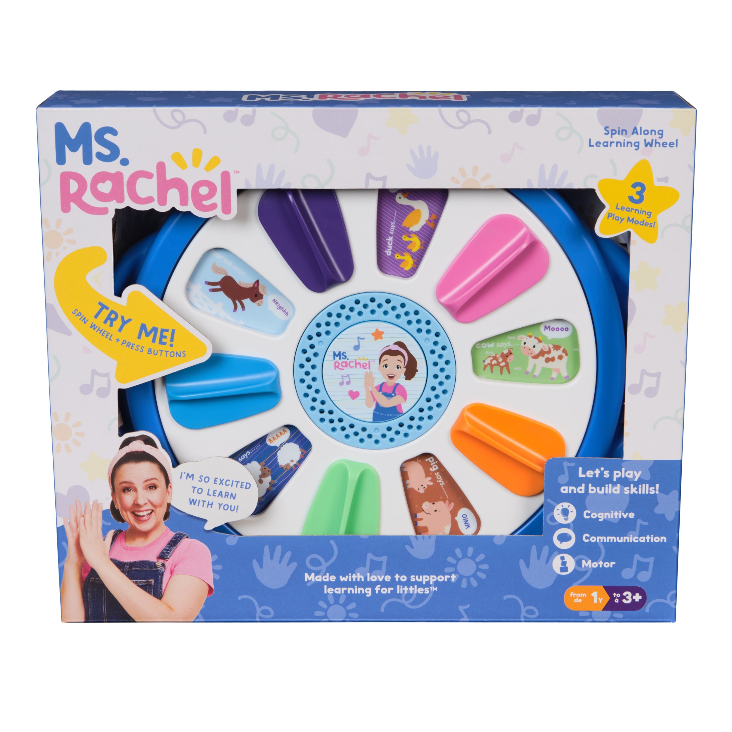Ms. Rachel Spin Along Learning Wheel